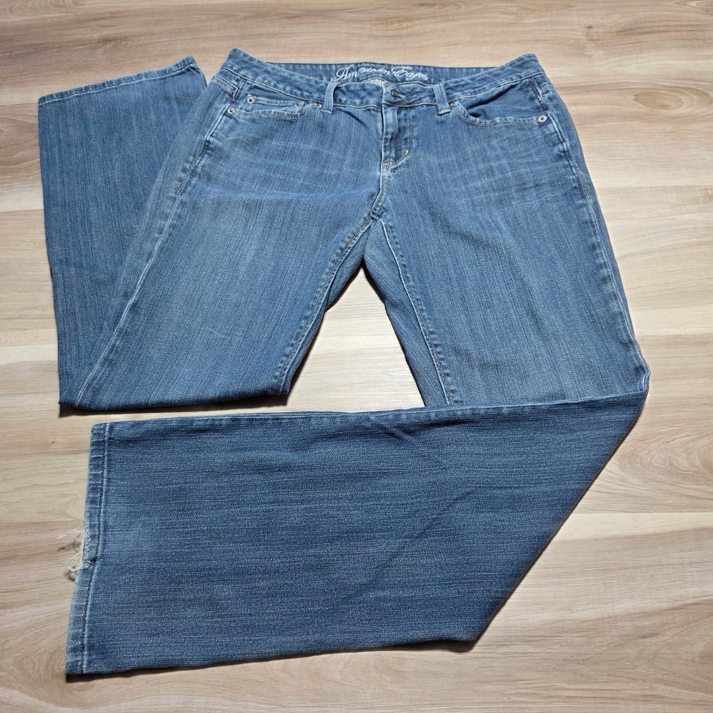 American Eagle‎ True Boot Jeans Womens 8 Blue Stretch Denim Medium Wash Casual